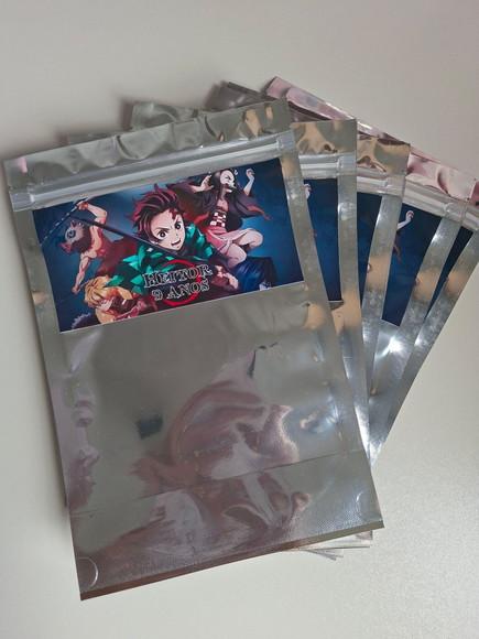 Saquinho Zip para Lembrancinha 16x24 Demon Slayer