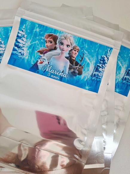 Saquinho Zip para Lembrancinha 16x24 Frozen