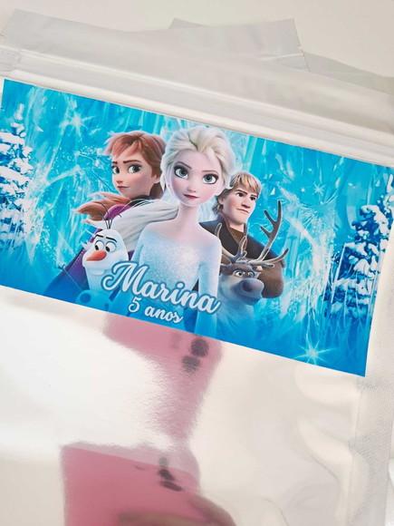 Saquinho Zip para Lembrancinha 16x24 Frozen