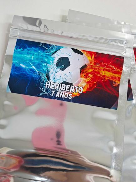 Saquinho Zip para Lembrancinha 16x24 Futebol