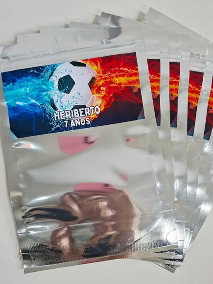 Saquinho Zip para Lembrancinha 16x24 Futebol
