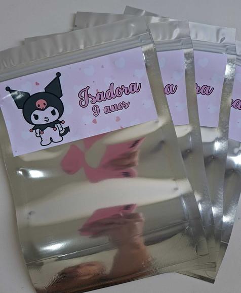 Saquinho Zip para Lembrancinha 16x24 Kuromi