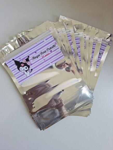 Saquinho Zip para Lembrancinha 16x24 Kuromi