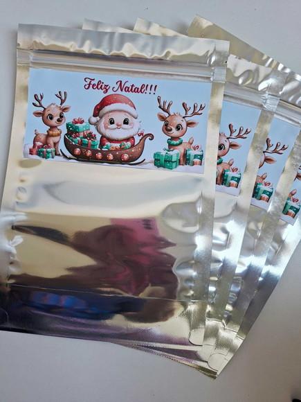 Saquinho Zip para Lembrancinha 16x24 Natal