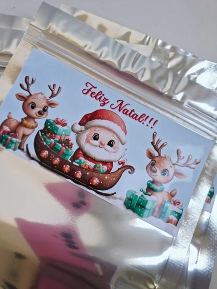 Saquinho Zip para Lembrancinha 16x24 Natal
