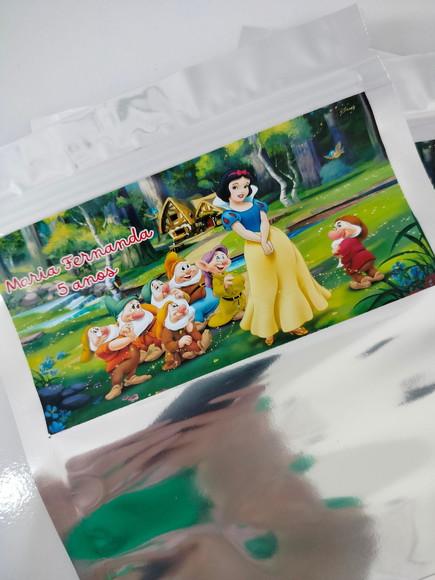 Saquinho Zip para Lembrancinha Branca de Neve