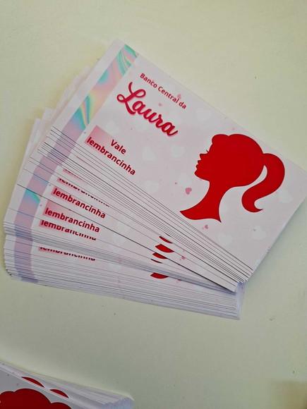 Vale Ticket Dinheirinho Personalizado Barbie