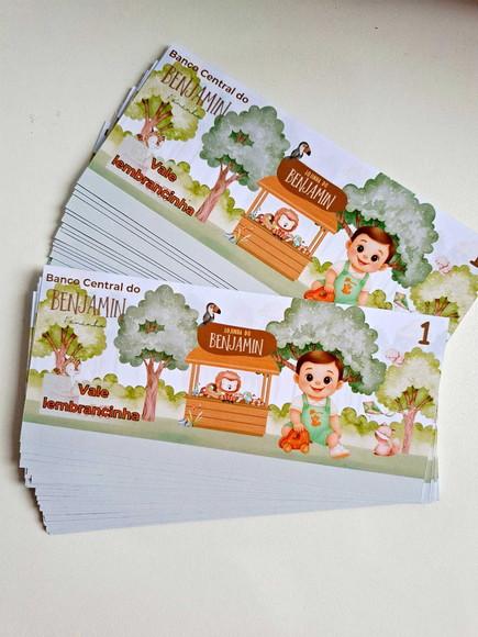 Vale Ticket Dinheirinho Personalizado Mascote