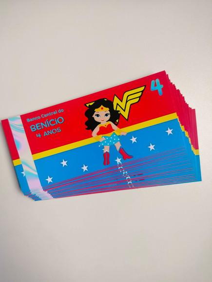 Vale Ticket Dinheirinho Personalizado Super Heróis