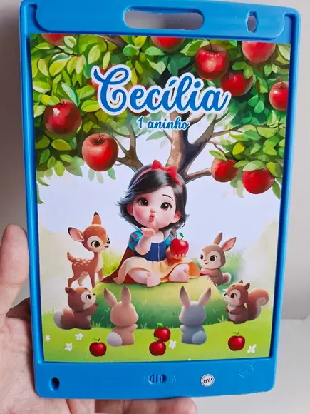 Adesivo para Lousa Mágica 8,5 Personalizado Branca de Neve