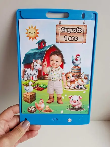 Adesivo para Lousa Mágica 8,5 Personalizado Fazendinha