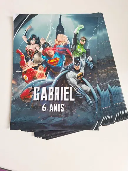 Adesivo para Lousa Mágica 8,5 Personalizado Liga da Justiça
