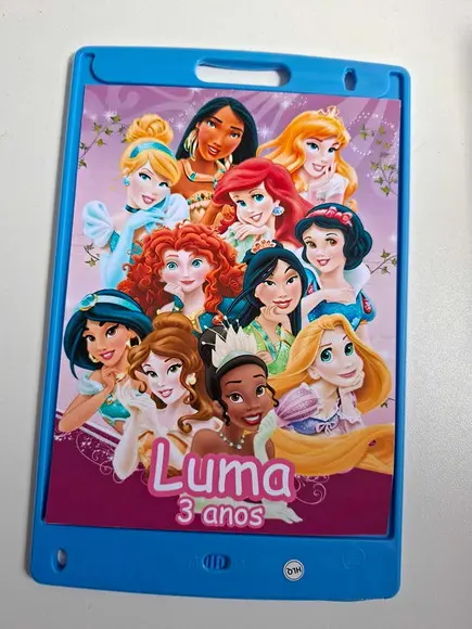 Adesivo para Lousa Mágica Tablet 10' Personalizado Princesa