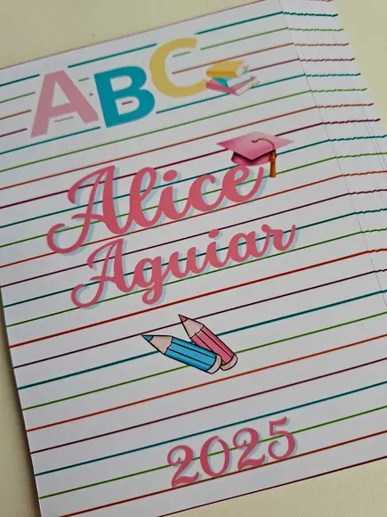 Adesivo para Lousa Mágica Tablet 8,5 Personalizado Abc