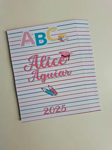 Adesivo para Lousa Mágica Tablet 8,5 Personalizado Abc