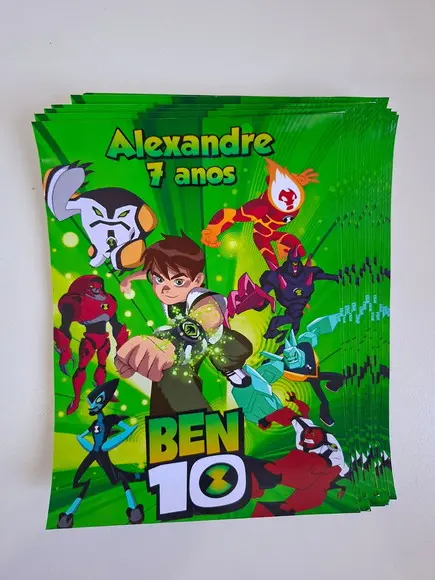 Adesivo para Lousa Mágica Tablet 8,5 Personalizado Ben 10