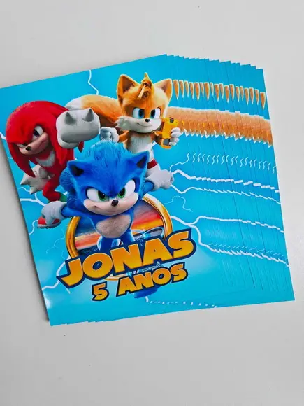 Adesivo para Lousa Mágica Tablet 8,5 Personalizado Sonic