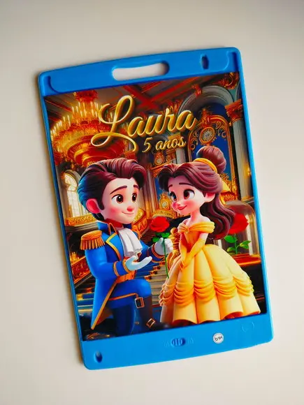 Adesivo Personalizado Lousa Mágica 14x18 Bela e Fera
