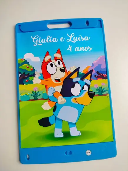 Adesivo Personalizado Lousa Mágica 14x18 Bingo e Bluey