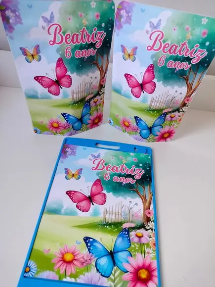 Adesivo Personalizado Lousa Mágica 14x18 Borboleta