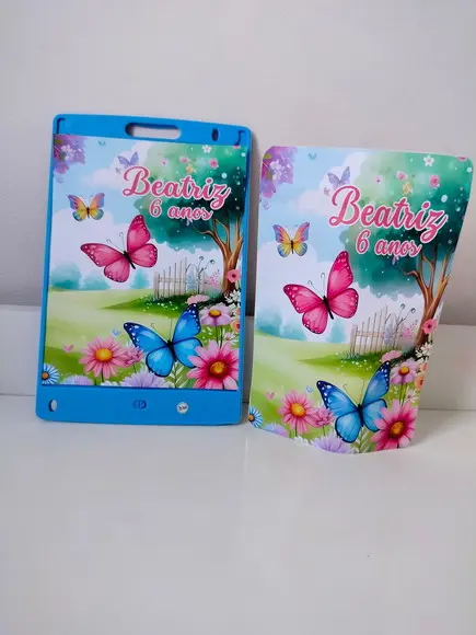 Adesivo Personalizado Lousa Mágica 14x18 Borboleta