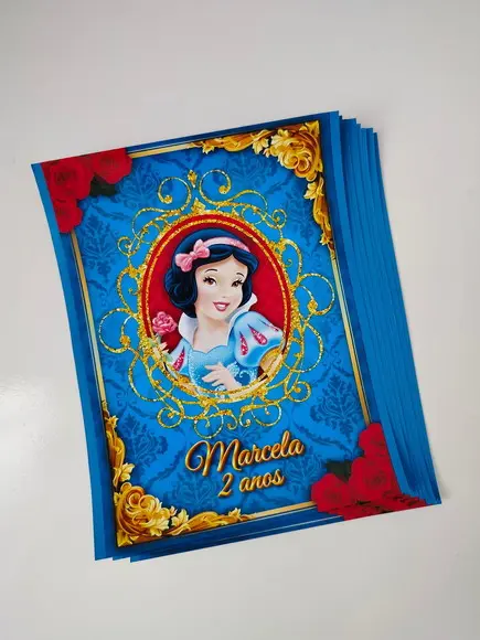 Adesivo Personalizado Lousa Mágica 14x18 Branca de Neve