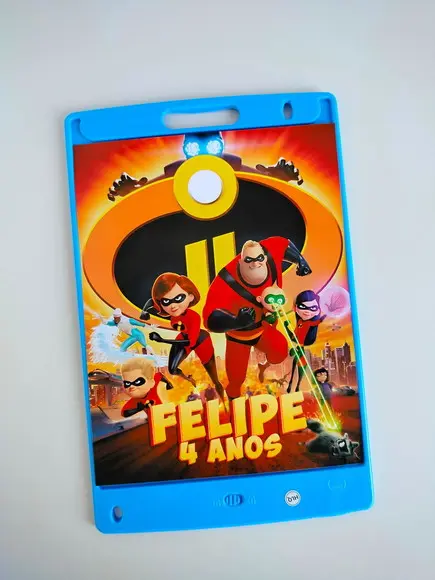 Adesivo Personalizado Lousa Mágica 14x18 os Incríveis