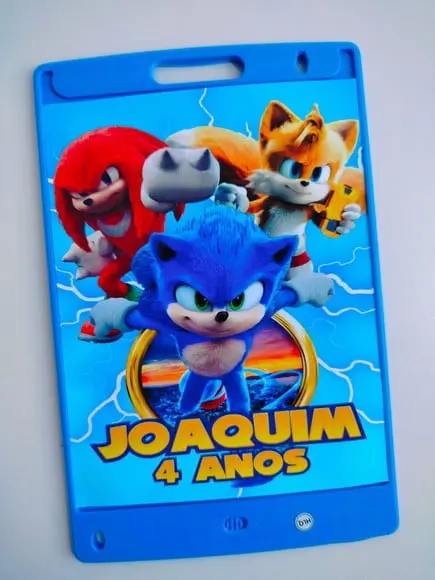 Adesivo Personalizado Lousa Mágica 14x18 Sonic