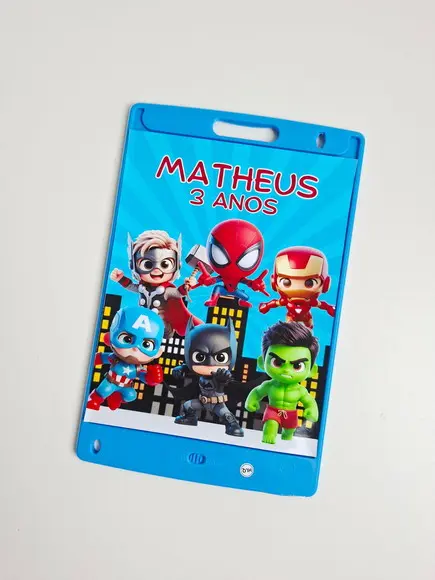 Adesivo Personalizado Lousa Mágica 14x18 Vingadores