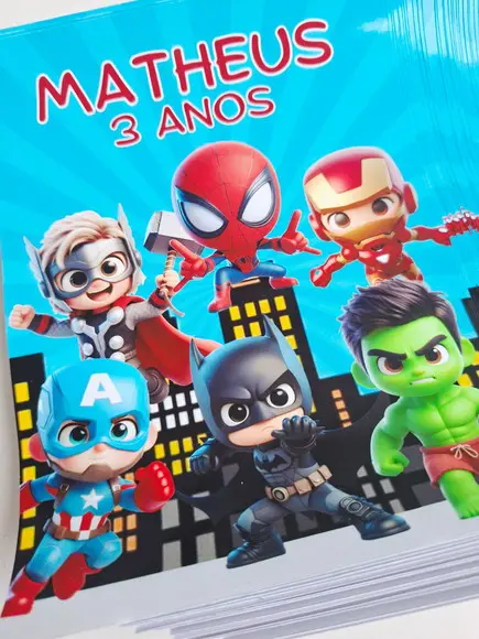 Adesivo Personalizado Lousa Mágica 14x18 Vingadores