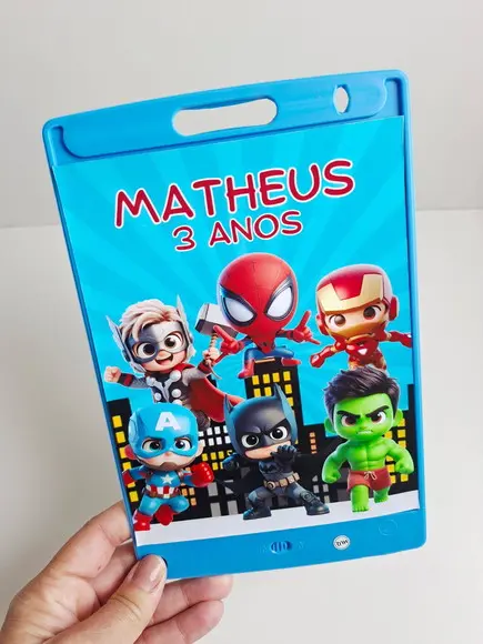 Adesivo Personalizado Lousa Mágica 14x18 Vingadores