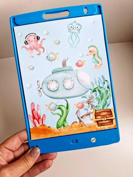 Adesivo Personalizado Lousa Mágica Fundo do Mar