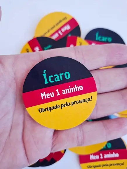 Adesivo Redondo 5x5 Personalizado