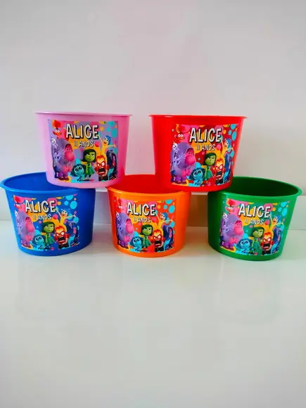 Baldinho Pipoca 1,5l Personalizado Adesivo Vinil