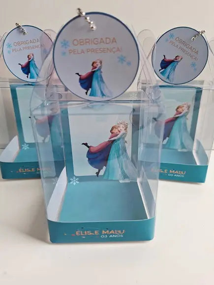 Caixinha Acetato para Relógio Lembrancinha Frozen