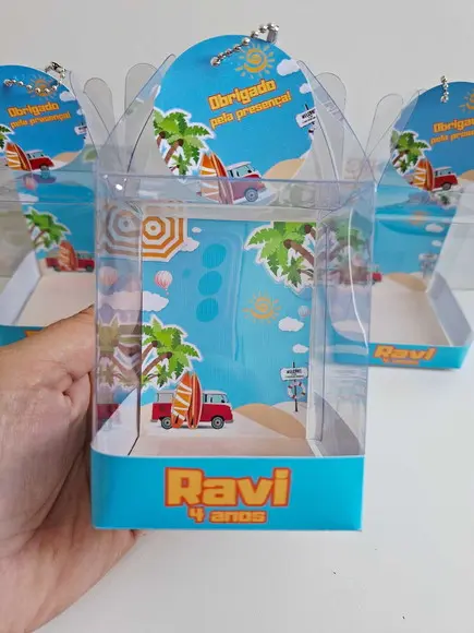 Caixinha Acetato para Relógio Lembrancinha Beach