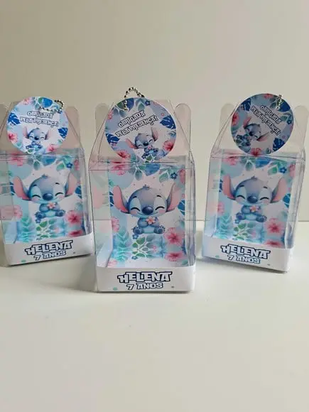 Caixinha Acetato para Relógio Lembrancinha Stitch