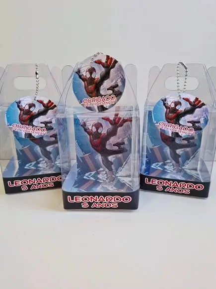 Caixinha Maleta Acetato Lembrancinha Miles Morales