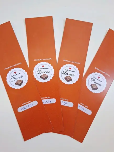 Cinta Personalizada Brownie, Pão de Mel, Palha Italiana