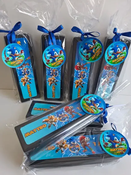 Dominó Personalizado Lembrancinha Sonic