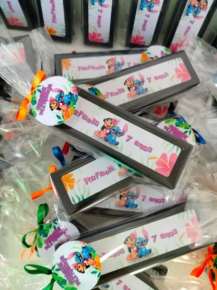 Dominó Personalizado Lembrancinha Stitch