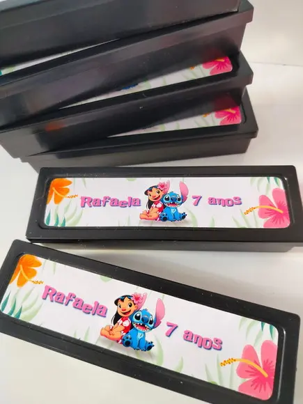 Dominó Personalizado Lembrancinha Stitch