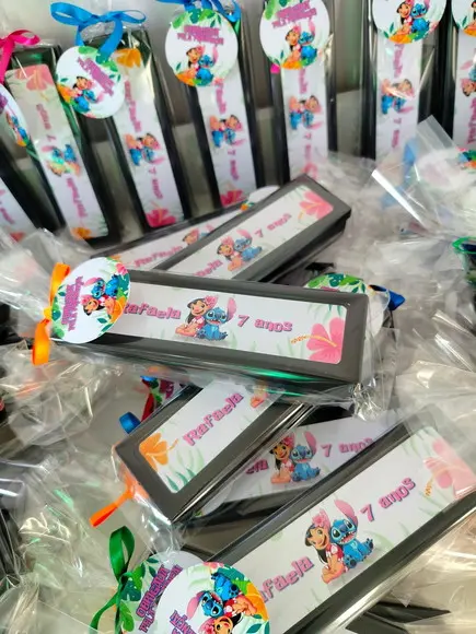 Dominó Personalizado Lembrancinha Stitch