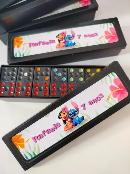 Dominó Personalizado Lembrancinha Stitch