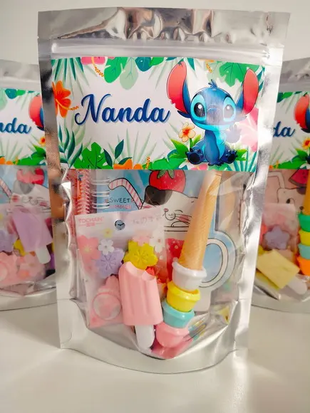 Kit Papelaria Fofa Lembrancinha 5 Itens Stitch