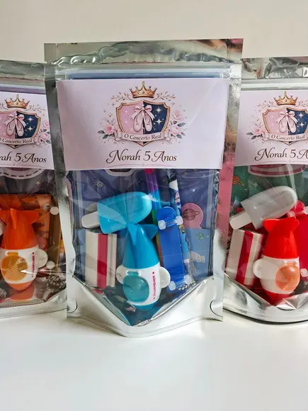Kit Papelaria Fofa Saquinho com 6 Itens Bailarina