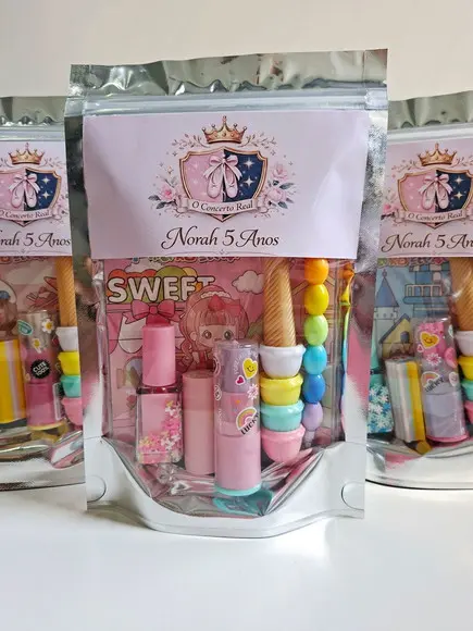 Kit Papelaria Fofa Saquinho com 6 Itens Bailarina