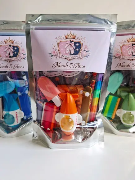 Kit Papelaria Fofa Saquinho com 6 Itens Bailarina