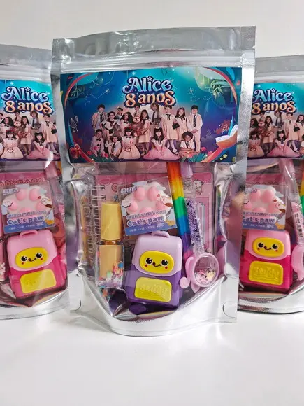 Kit Papelaria Fofa Saquinho com 6 Itens Caverna Encantada