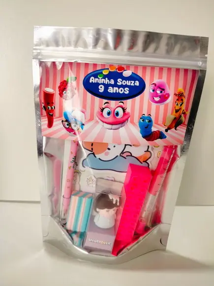 Kit Papelaria Fofa Saquinho com 6 Itens Fini